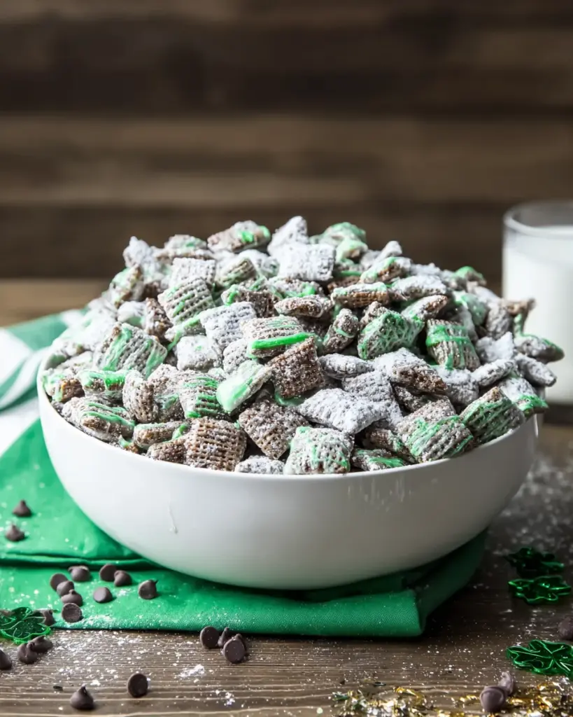 St. Patrick’s Day Chocolate Mint Muddy Buddies