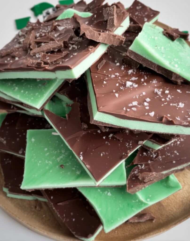 St. Patrick’s Day Grasshopper Mint Chocolate Bark