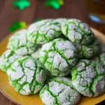 St. Patrick's Day Green Crinkle Cookies
