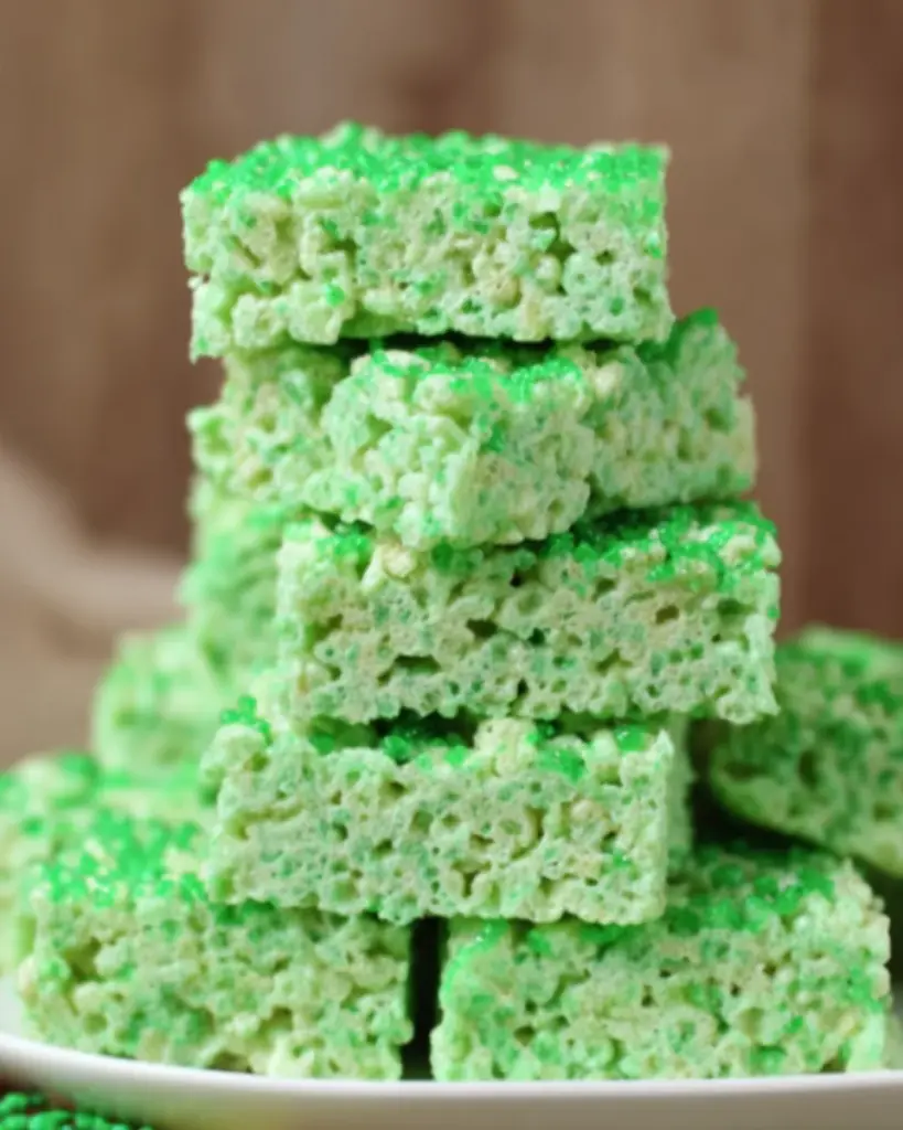 St. Patrick’s Day Lime Jello Rice Krispie Treats