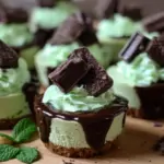 St. Patrick’s Day Mini Andes Mint Chocolate Cheesecake