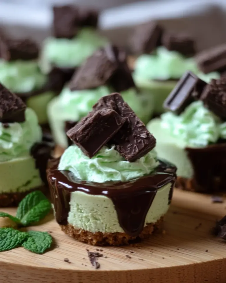 St. Patrick’s Day Mini Andes Mint Chocolate Cheesecake