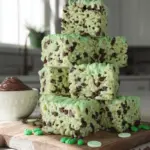 St. Patrick’s Day Mint Chocolate Chip Rice Krispie Treats