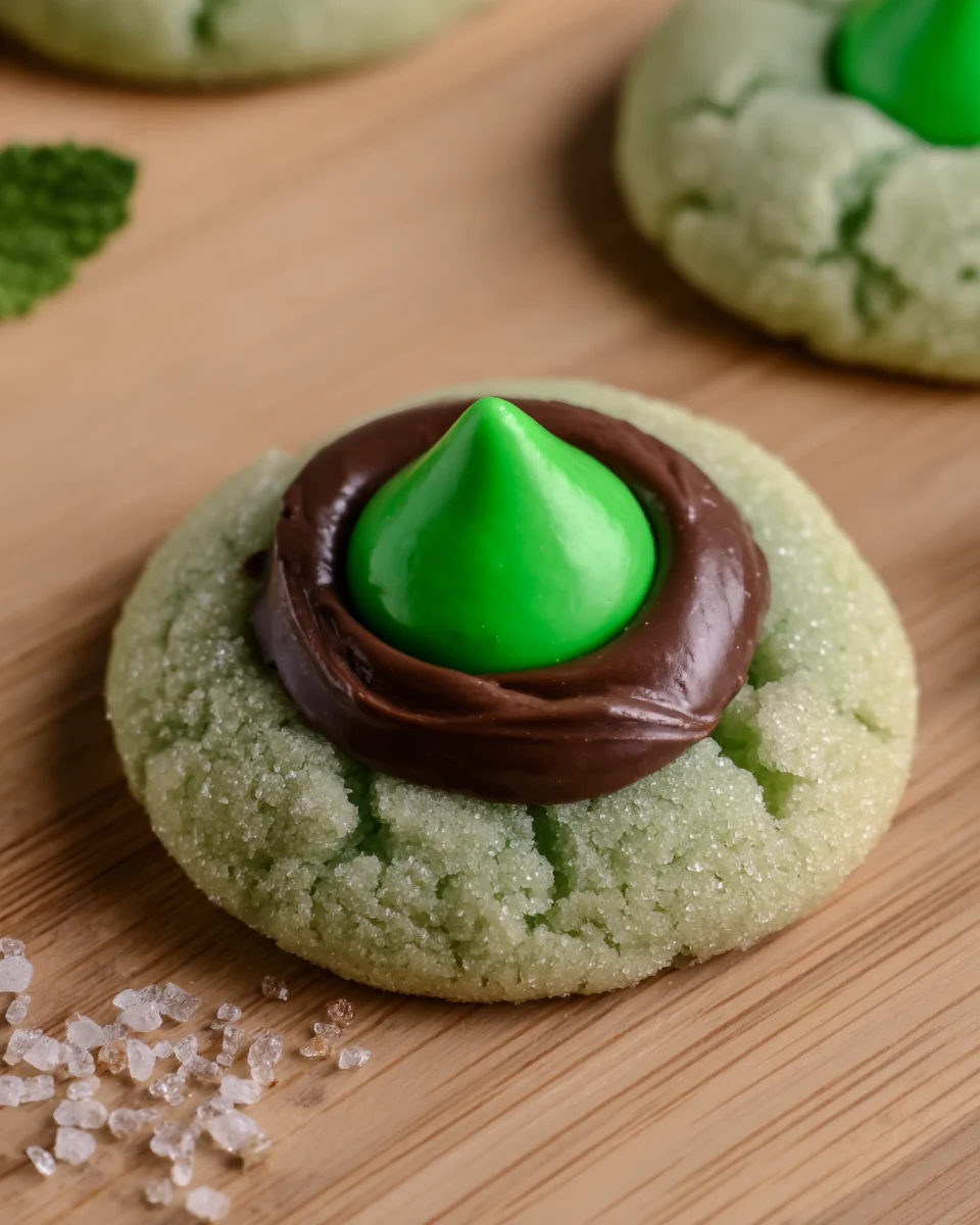 St. Patrick's Day Mint Chocolate Kiss Cookies