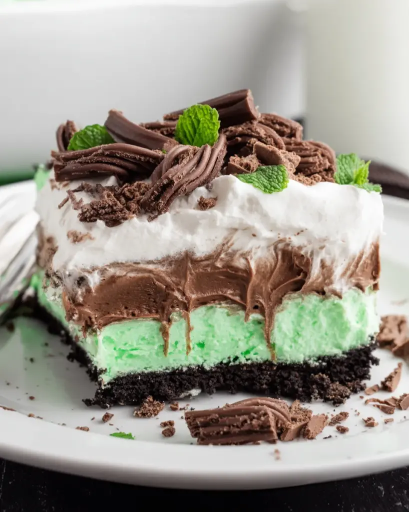 St. Patrick’s Day Mint Chocolate Lasagna