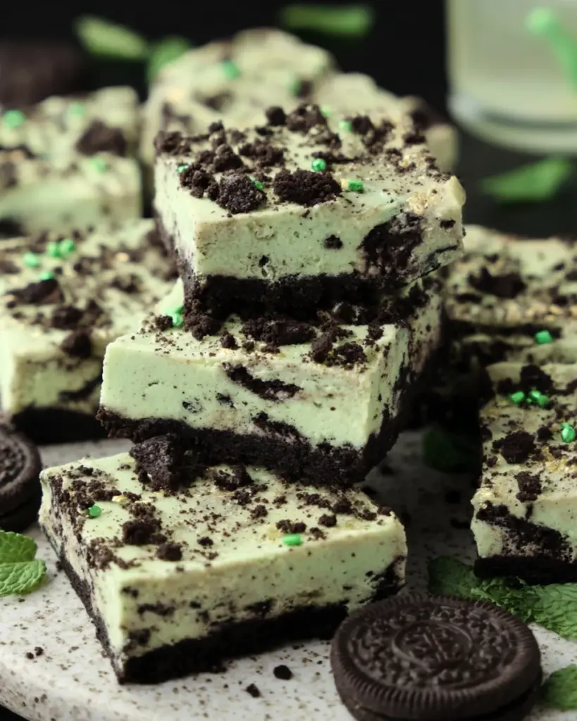 St. Patrick’s Day Mint Oreo Cheesecake Bars