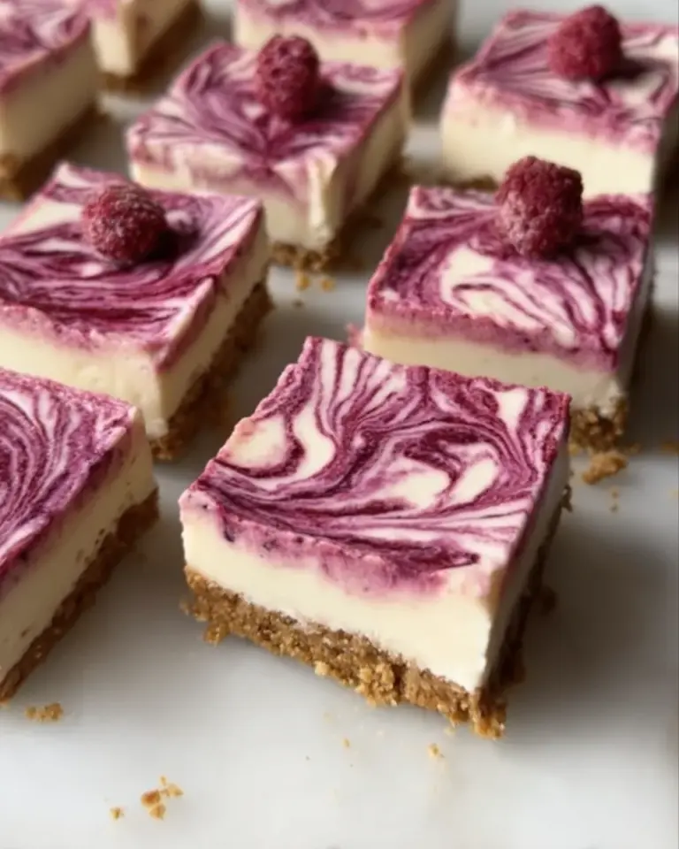 Vegan Raspberry Cheesecake Bars